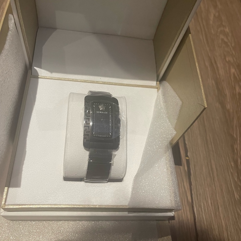 Versace Silver and Black Watch